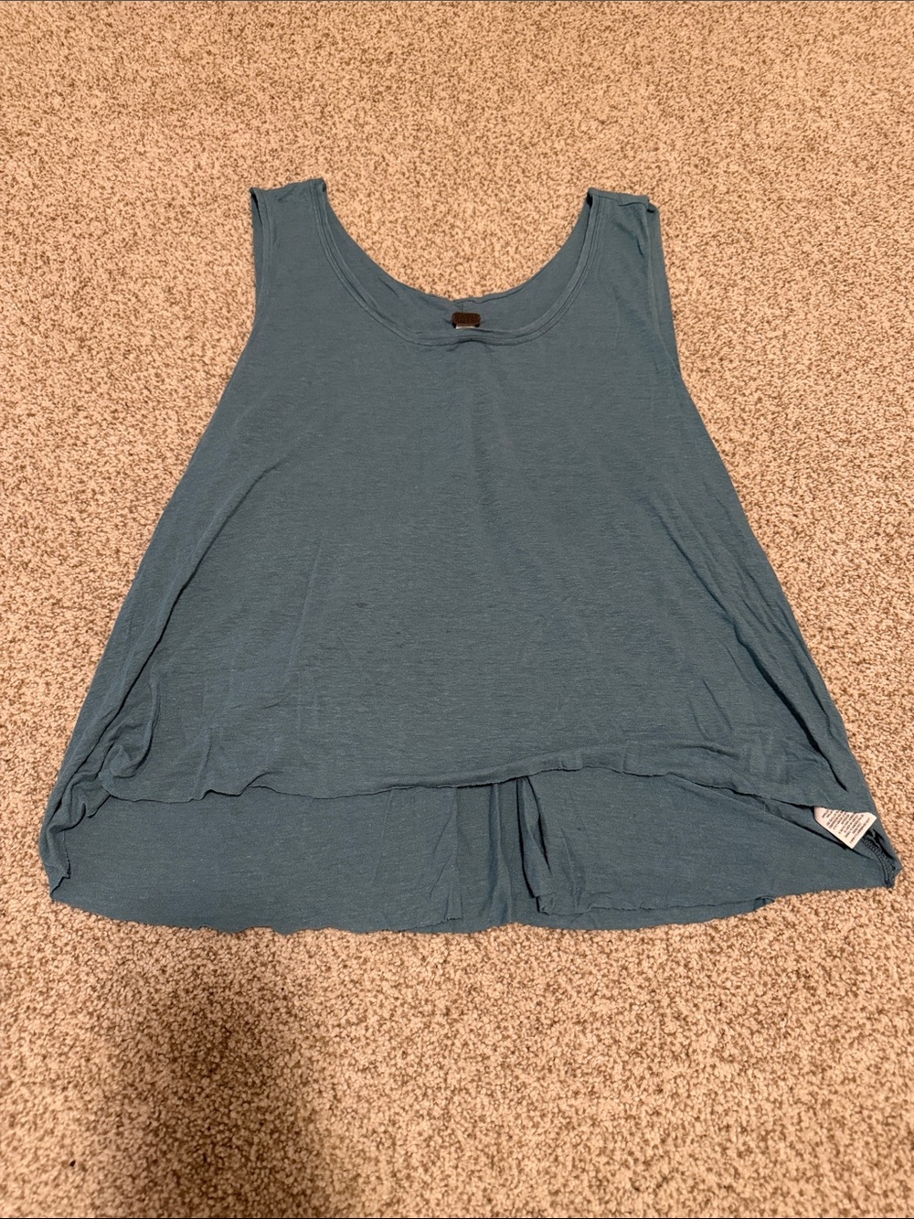 We The Free Relaxed Layered Tank — Teal